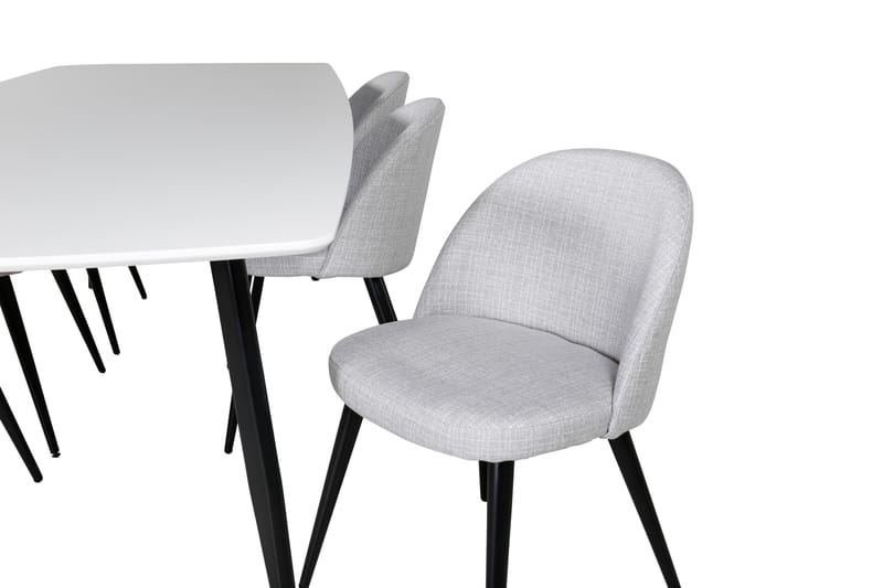 Matgrupp Longreone 240 cm Rektangulär med 6 Longreone Stolar - Svart - Möbler - Bord & matgrupp - Matgrupp