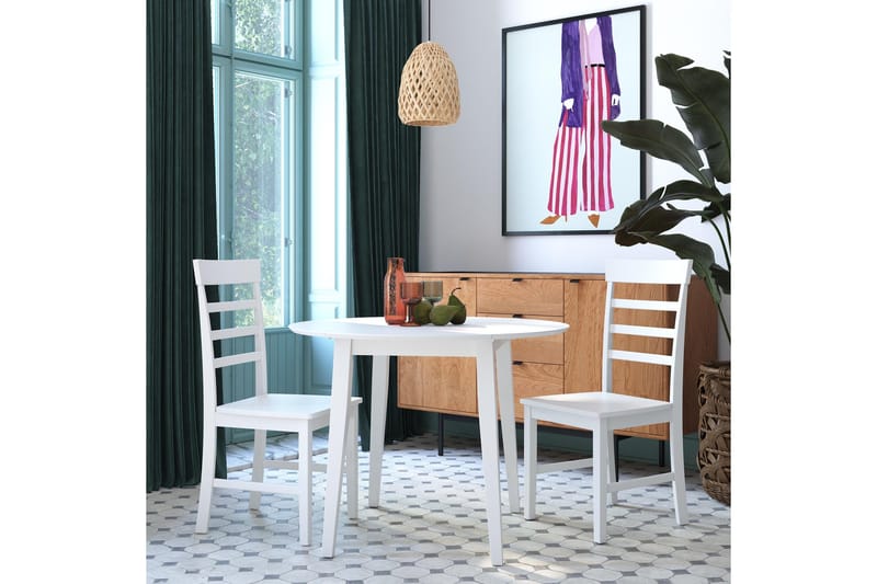Loukas Matgrupp 3-delar - Vit - Möbler - Bord & matgrupp - Matgrupp