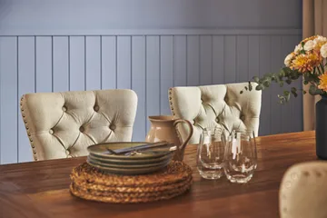 Lyon Förlängningsbar Matgrupp 200 cm inkl 6 Bergviken Stolar - Brun/Vit - Möbler - Bord & matgrupp - Matgrupp