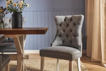 Lyon Förlängningsbar Matgrupp 200 cm inkl 6 Bergviken Stolar - Brun/Vit - Möbler - Bord & matgrupp - Matgrupp