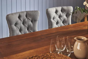 Lyon Förlängningsbar Matgrupp 200 cm inkl 6 Bergviken Stolar - Brun/Vit - Möbler - Bord & matgrupp - Matgrupp