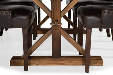 Lyon Förlängningsbar Matgrupp 200 cm med 6 Tuva Fåtölj - Natur/Brun - Möbler - Bord & matgrupp - Matgrupp