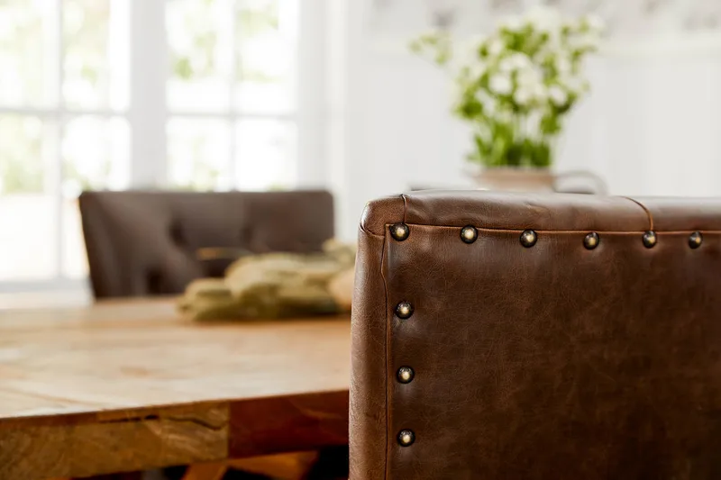 Lyon Förlängningsbar Matgrupp 200 cm med 6 Tuva Fåtölj - Natur/Brun - Möbler - Bord & matgrupp - Matgrupp