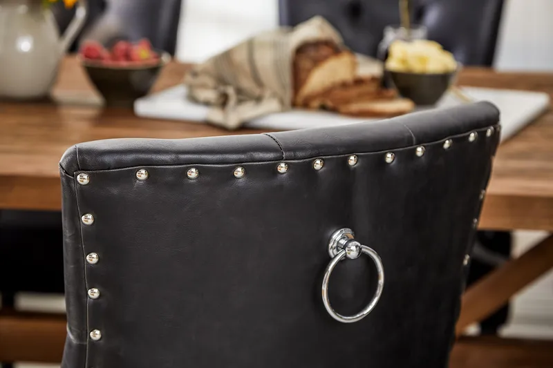 Lyon Förlängningsbar Matgrupp 200 cm med 6 Tuva Fåtölj - Natur/Svart - Möbler - Bord & matgrupp - Matgrupp