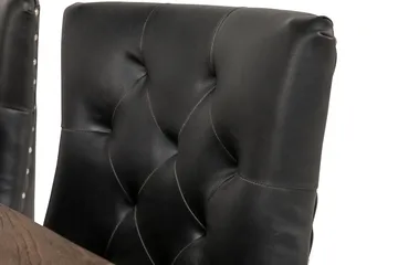 Lyon Förlängningsbar Matgrupp 200 cm med 6 Tuva Fåtölj - Natur/Svart - Möbler - Bord & matgrupp - Matgrupp