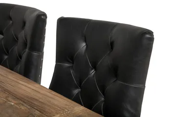 Lyon Förlängningsbar Matgrupp 200 cm med 6 Tuva Fåtölj - Natur/Vit/Svart - Möbler - Bord & matgrupp - Matgrupp