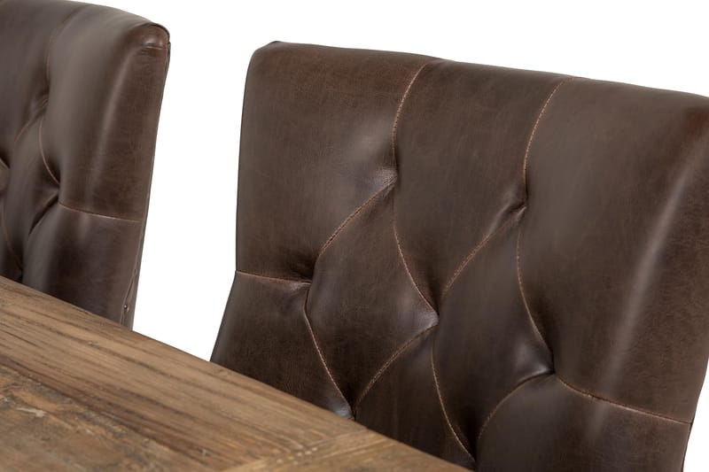 Lyon Förlängningsbar Matgrupp 200 cm med 6 Tuva Stol - Natur/Vit/Brun - Möbler - Bord & matgrupp - Matgrupp