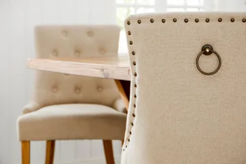 Lyon Förlängningsbar Matgrupp 200 cm med 6 Viktoria Fåtölj - Brunt Trä / Natur Beige - Möbler - Bord & matgrupp - Matgrupp