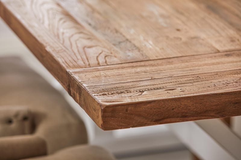 Lyon Förlängningsbar Matgrupp 200 cm med 6 Viktoria Stol Bloomington Natur/Vit/Beige Beige/White - Möbler - Bord & matgrupp - Matgrupp
