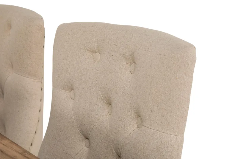 Lyon Förlängningsbar Matgrupp 200 cm med 6 Viktoria Stol Bloomington Natur/Vit/Beige Beige/White - Möbler - Bord & matgrupp - Matgrupp