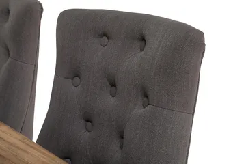 Lyon Förlängningsbar Matgrupp 200 cm med 6 Viktoria Stol - Natur/Vit/Grå - Möbler - Bord & matgrupp - Matgrupp