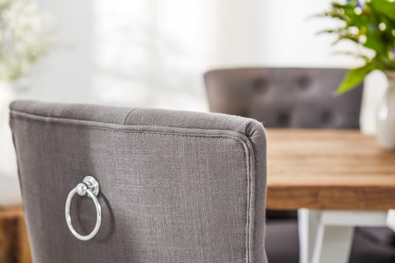 Lyon Förlängningsbar Matgrupp 200 cm med 6 Viktoria Stol - Natur/Vit/Grå - Möbler - Bord & matgrupp - Matgrupp