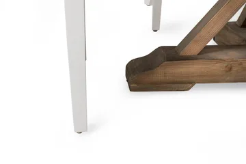 Lyon Matgrupp Ø150 cm Rund med 4 st Viktoria Stolar - Vintage Alm/Grå/Vit - Möbler - Bord & matgrupp - Matgrupp