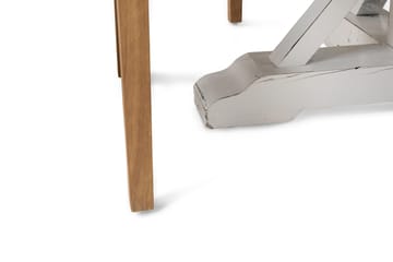 Lyon Matgrupp Ø150 cm Rund med 4 st Viktoria Stolar - Vintage Natur/Vit/Beige - Möbler - Bord & matgrupp - Matgrupp