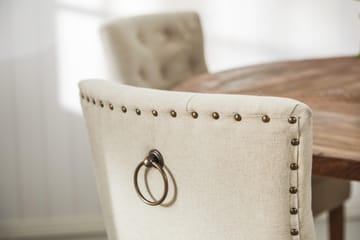 Lyon Matgrupp Ø150 cm Rund med 4 st Viktoria Stolar - Vintage Natur/Vit/Beige - Möbler - Bord & matgrupp - Matgrupp