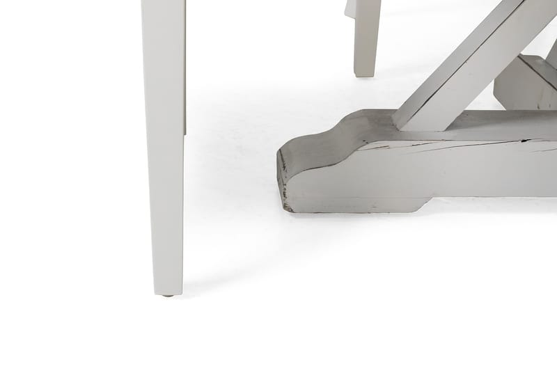 Lyon Matgrupp Ø150 cm Rund med 4 st Viktoria Stolar - Vintage Natur/Vit/Grå - Möbler - Bord & matgrupp - Matgrupp