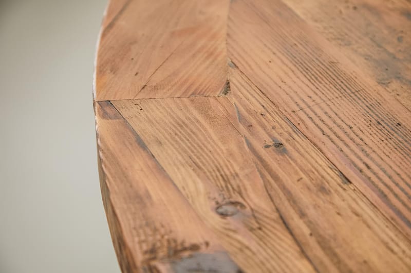 Lyon Matgrupp Ø150 cm Rund med 4 st Viktoria Stolar - Vintage Natur/Vit/Grå - Möbler - Bord & matgrupp - Matgrupp