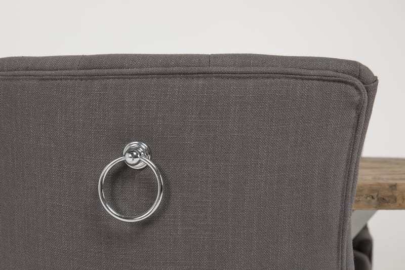 Lyon Matgrupp Ø150 cm Rund med 4 st Viktoria Stolar - Vintage Natur/Vit/Grå - Möbler - Bord & matgrupp - Matgrupp