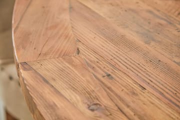 Lyon Matgrupp Ø150 cm Rund med 6 st Viktoria Stolar - Vintage Natur / Vit / Beige - Möbler - Bord & matgrupp - Matgrupp