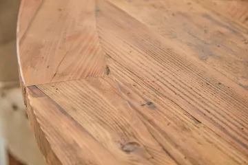 Lyon Matgrupp Ø150 cm Rund med 6 st Viktoria Stolar - Vintage Natur / Vit / Beige - Möbler - Bord & matgrupp - Matgrupp