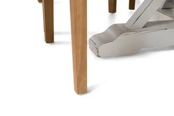 Lyon Matgrupp Ø150 cm Rund med 6 st Viktoria Stolar - Vintage Natur / Vit / Beige - Möbler - Bord & matgrupp - Matgrupp