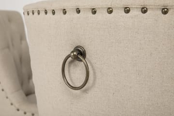 Lyon Matgrupp Ø150 cm Rund med 6 st Viktoria Stolar - Vintage Natur / Vit / Beige - Möbler - Bord & matgrupp - Matgrupp