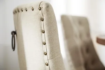 Lyon Matgrupp Ø150 cm Rund med 6 st Viktoria Stolar - Vintage Natur / Vit / Beige - Möbler - Bord & matgrupp - Matgrupp