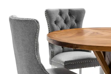 Lyon Matgrupp 120 cm Rund inkl 4 Bergviken Stolar - Brun - Möbler - Bord & matgrupp - Matgrupp