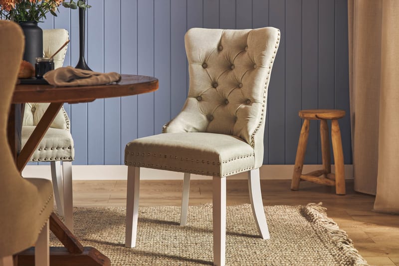 Lyon Matgrupp 120 cm Rund inkl 4 Bergviken Stolar - Brun - Möbler - Bord & matgrupp - Matgrupp