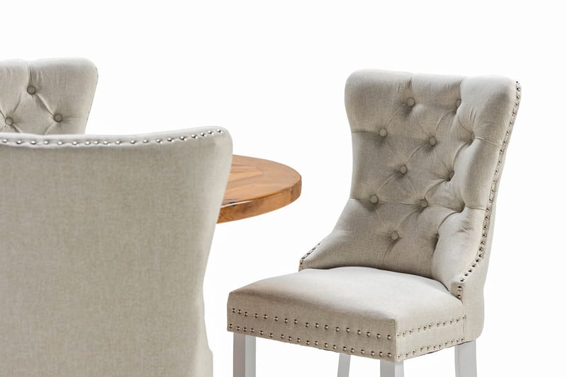 Lyon Matgrupp 120 cm Rund inkl 4 Bergviken Stolar - Brun - Möbler - Bord & matgrupp - Matgrupp