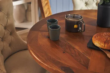 Lyon Matgrupp 120 cm Rund inkl 4 Bergviken Stolar - Brun - Möbler - Bord & matgrupp - Matgrupp