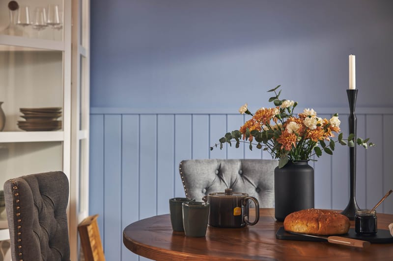 Lyon Matgrupp 120 cm Rund inkl 4 Bergviken Stolar - Brun - Möbler - Bord & matgrupp - Matgrupp