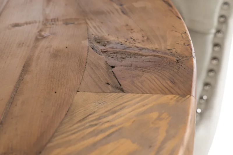 Lyon Matgrupp 120 cm Rund inkl 4 Bergviken Stolar - Brun/Vit - Möbler - Bord & matgrupp - Matgrupp