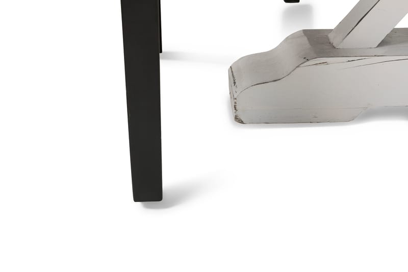 Lyon Matgrupp 150 cm Rund med 4 Tuva Fåtölj - Vintage Alm/Vit/Svart PU - Möbler - Bord & matgrupp - Matgrupp