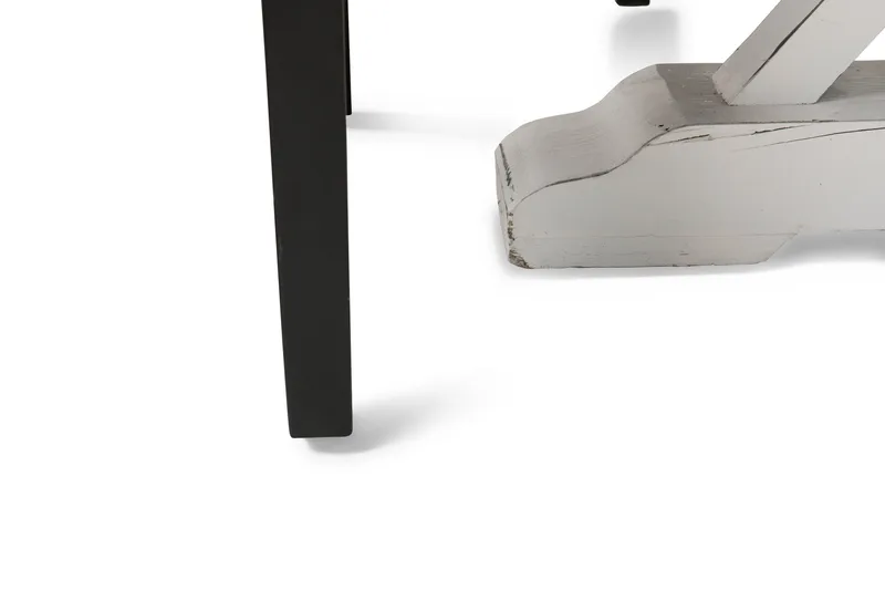 Lyon Matgrupp 150 cm Rund med 4 Tuva Fåtölj - Vintage Alm/Vit/Svart PU - Möbler - Bord & matgrupp - Matgrupp