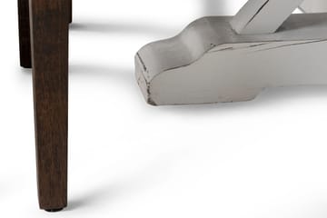 Lyon Matgrupp 150 cm Rund med 6 Tuva Fåtölj - Vintage Alm/Vit/Brun PU - Möbler - Bord & matgrupp - Matgrupp