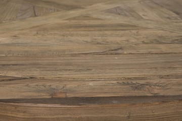 Lyon Matgrupp 150 cm Rund med 6 Tuva Fåtölj - Vintage Alm/Vit/Brun PU - Möbler - Bord & matgrupp - Matgrupp