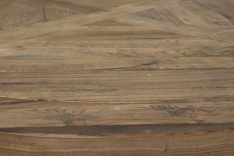 Lyon Matgrupp 150 cm Rund med 6 Tuva Fåtölj - Vintage Alm/Vit/Brun PU - Möbler - Bord & matgrupp - Matgrupp