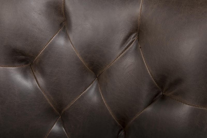 Lyon Matgrupp 150 cm Rund med 6 Tuva Fåtölj - Vintage Alm/Vit/Brun PU - Möbler - Bord & matgrupp - Matgrupp