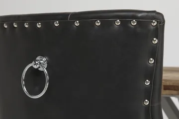 Lyon Matgrupp 150 cm Rund med 6 Tuva Fåtölj - Vintage Alm/Vit/Svart PU - Möbler - Bord & matgrupp - Matgrupp