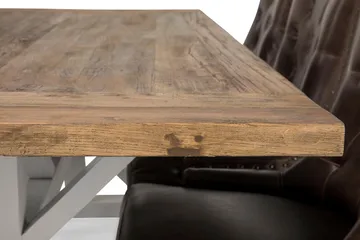 Lyon Matgrupp 200 cm med 6 Tuva Stol - Natur/Vit/Brun - Möbler - Bord & matgrupp - Matgrupp