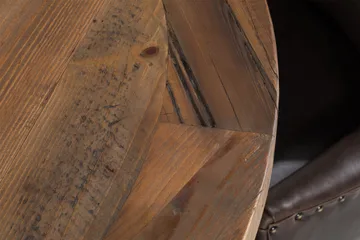 Lyon Matgrupp Rund med 4 st Tuva Fåtölj Konstläder - Trä/Vit/Svart PU - Möbler - Bord & matgrupp - Matgrupp