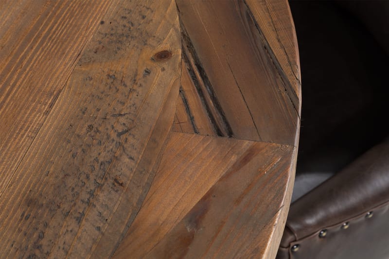 Lyon Matgrupp Rund med 4 st Tuva Fåtölj Konstläder - Trä/Vit/Svart PU - Möbler - Bord & matgrupp - Matgrupp