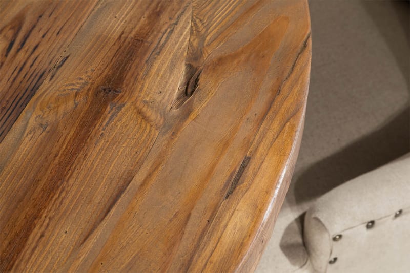 Lyon Matgrupp Rund med 4 st Viktoria Fåtölj - Trä / Beige - Möbler - Bord & matgrupp - Matgrupp