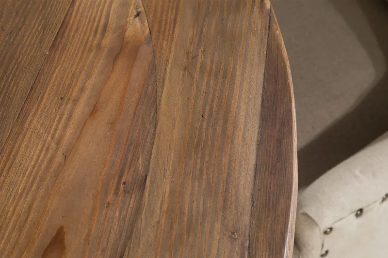 Lyon Matgrupp Rund med 4 st Viktoria Fåtölj - Trä/Vit/Beige - Möbler - Bord & matgrupp - Matgrupp