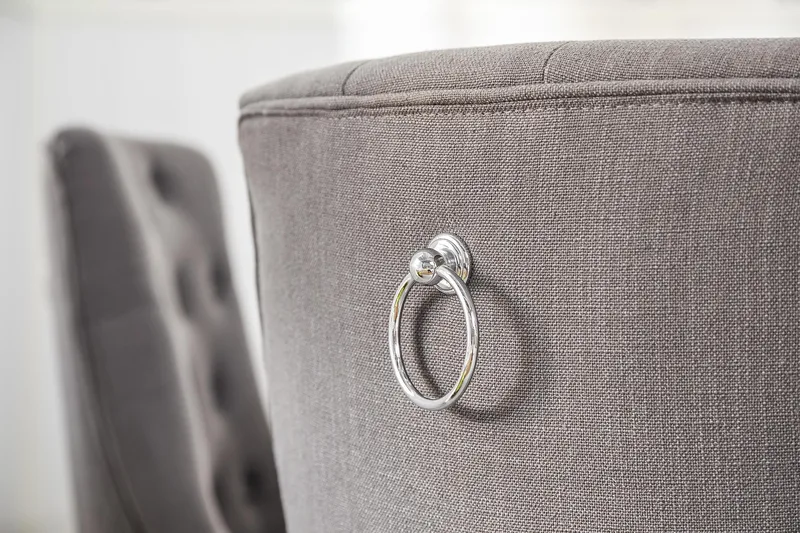 Lyon Matgrupp Runt med 6 Viktoria Stol - Vit/Grå - Möbler - Bord & matgrupp - Matgrupp