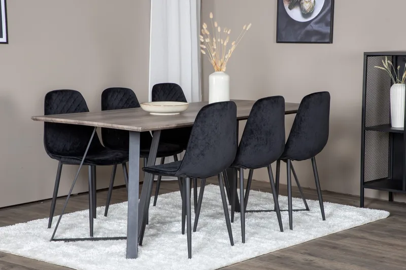 Malvina Matgrupp 180 cm + 6 st Ypas Matstolar - Möbler - Bord & matgrupp - Matgrupp