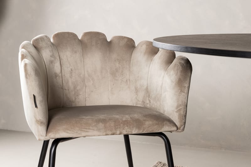 Matgrupp Manciat  230 cm Oval med 4 Limhamn stolar - Beige - Möbler - Bord & matgrupp - Matgrupp