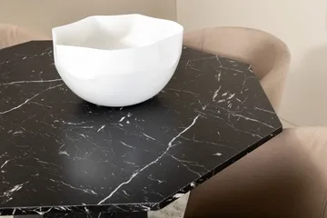 Marbs Matgrupp 110 cm Rund inkl 4 Berita Stolar - Svart/Beige - Möbler - Bord & matgrupp - Matgrupp