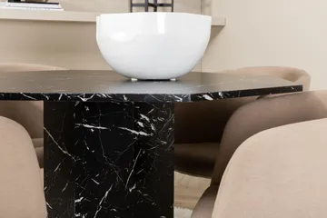 Marbs Matgrupp 110 cm Rund inkl 4 Berita Stolar - Svart/Beige - Möbler - Bord & matgrupp - Matgrupp